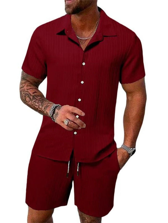 Tracksuit Men Solid Color Short Fitness Set Tracksuit Set - Tracksuit - TFanJump - Mad Fly Essentials