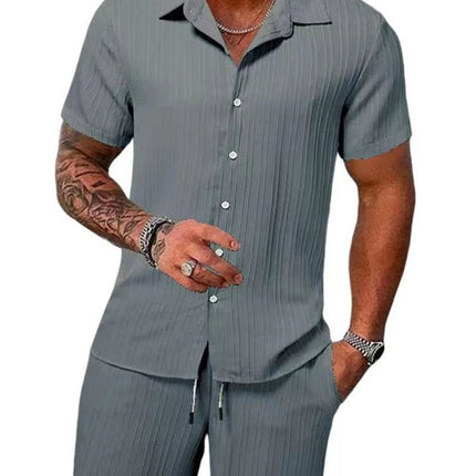 Tracksuit Men Solid Color Short Fitness Set Tracksuit Set - Tracksuit - TFanJump - Mad Fly Essentials
