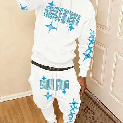 Tracksuit Men Swag Hooded Sweatshirt Retro Coords Set - Tracksuit - Samlona - Mad Fly Essentials
