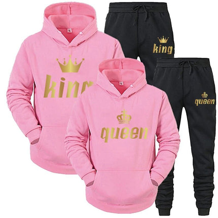 Tracksuit Men Women White Black King Queen Tracksuit Set - Tracksuit - VIPOL - Mad Fly Essentials