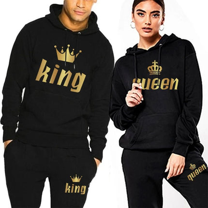 Tracksuit Men Women White Black King Queen Tracksuit Set - Tracksuit - VIPOL - Mad Fly Essentials