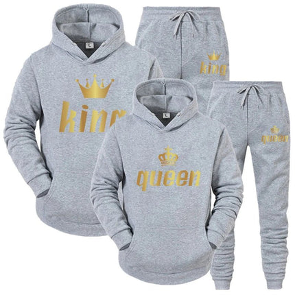 Tracksuit Men Women White Black King Queen Tracksuit Set - Tracksuit - VIPOL - Mad Fly Essentials