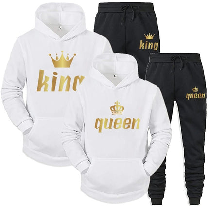 Tracksuit Men Women White Black King Queen Tracksuit Set - Tracksuit - VIPOL - Mad Fly Essentials
