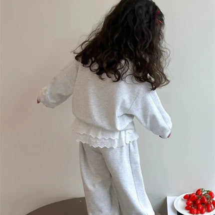 Tracksuit Set 2pc Girl Long Sweatshirt Bow Activewear Set - Tracksuit Set - Doker - Mad Fly Essentials
