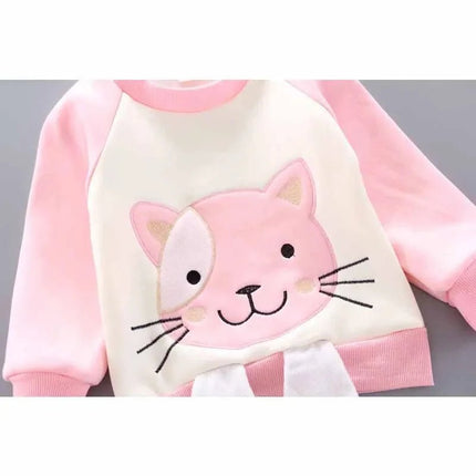 Tracksuit Set Baby Animal Floral Pink Girl Tracksuit - Tracksuit Set - PatPat - Mad Fly Essentials