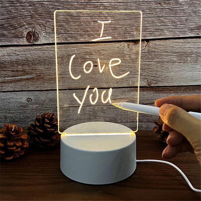 Transparent Luminous USB Message Board LED Night Light - LED Night Light - Sololandor - Mad Fly Essentials