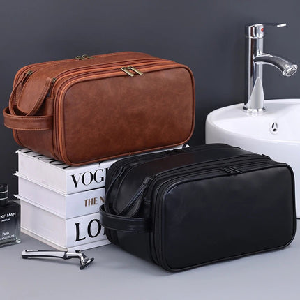 Travel Gear Men Organizer Leather Cosmetic Beauty Bag - Travel Gear - COOLOST - Mad Fly Essentials