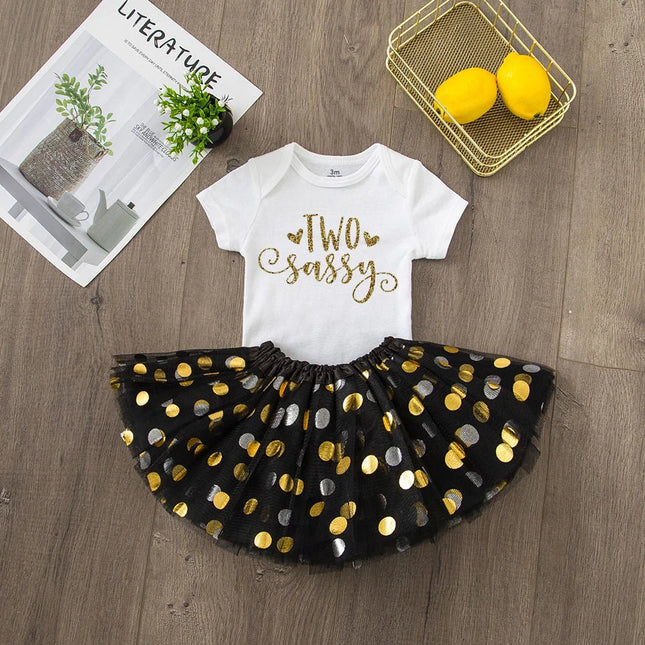 Tutu Dress Baby Girl Pink Gold Skirt - Tutu Dress - Baby J - Mad Fly Essentials
