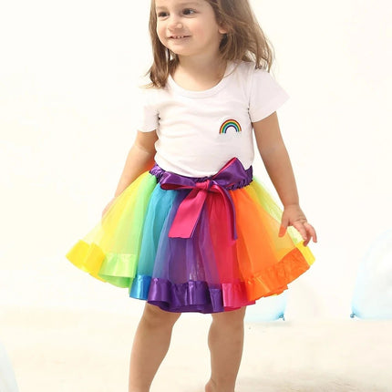 Tutu Dress Baby Girl Rainbow Ballet Dance Skirt - Tutu Dress - Baby J - Mad Fly Essentials