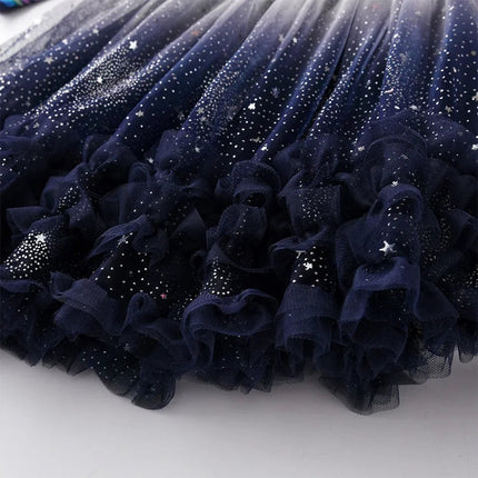 Tutu Dress Girl Long Gradient Silver Star Birthday Dress - Tutu Dress - Ogilvy Mather - Mad Fly Essentials