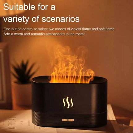 Ultrasonic LED Essential Oil Flame Diffuser Home Decor - Home Decor - Kinscoter - Mad Fly Essentials
