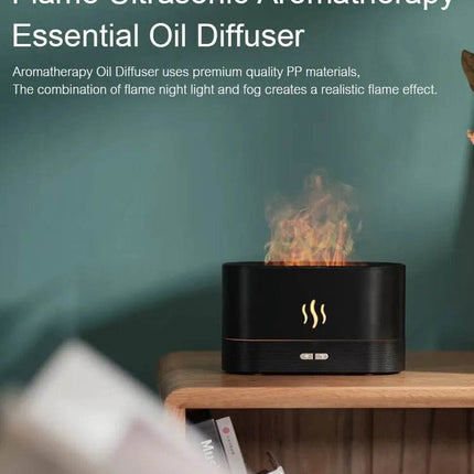 Ultrasonic LED Essential Oil Flame Diffuser Home Decor - Home Decor - Kinscoter - Mad Fly Essentials