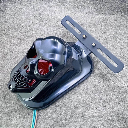 Universal Motorcycle 12V Black Skull Tail Light Auto Essentials - Auto Essentials - BDJ - Mad Fly Essentials