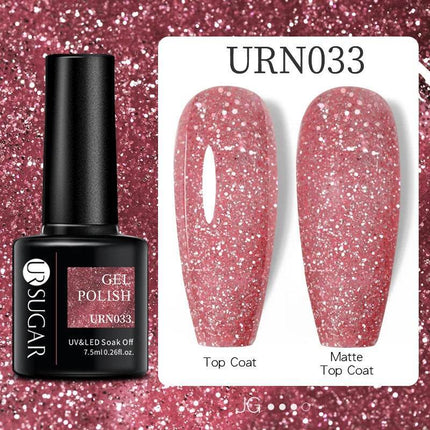 UR SUGAR 7.5ml Pink Purple Glitter Gel Polish Nail Essentials - Nail Essentials - Rosalind - Mad Fly Essentials