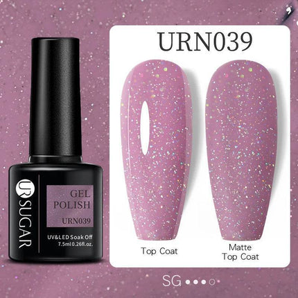UR SUGAR 7.5ml Pink Purple Glitter Gel Polish Nail Essentials - Nail Essentials - Rosalind - Mad Fly Essentials