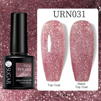 UR SUGAR 7.5ml Pink Purple Glitter Gel Polish Nail Essentials - Nail Essentials - Rosalind - Mad Fly Essentials