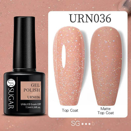 UR SUGAR 7.5ml Pink Purple Glitter Nail Gel Polish - Mad Fly Essentials