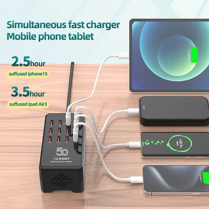 USB Multi Dock Charging Station Home Essentials - Home Essentials - Wenjie Brother - Mad Fly Essentials