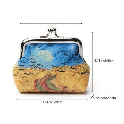 Van Gogh Floral Small Coin Purse Women Accessories - Women Accessories - MIYAHOUSE - Mad Fly Essentials