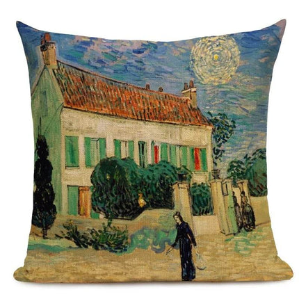 Van Gogh Oil Painting Art 45x45CM Throw Pillow - Throw Pillow - Starlight - Mad Fly Essentials