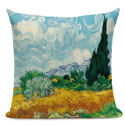 Van Gogh Oil Painting Art 45x45CM Throw Pillow - Throw Pillow - Starlight - Mad Fly Essentials