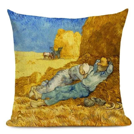 Van Gogh Oil Painting Art 45x45CM Throw Pillow - Throw Pillow - Starlight - Mad Fly Essentials