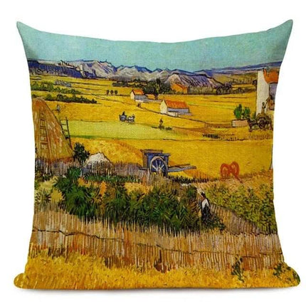 Van Gogh Oil Painting Art 45x45CM Throw Pillow - Throw Pillow - Starlight - Mad Fly Essentials