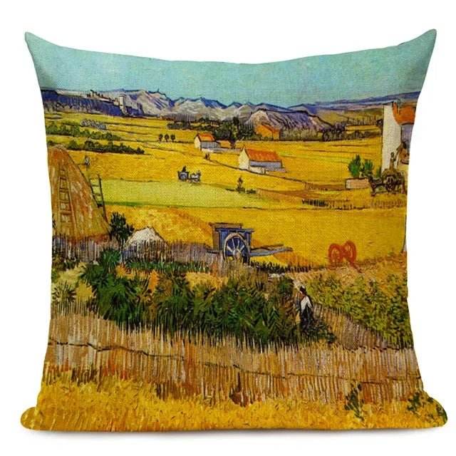 Van Gogh Oil Painting Art 45x45CM Throw Pillow - Throw Pillow - Starlight - Mad Fly Essentials
