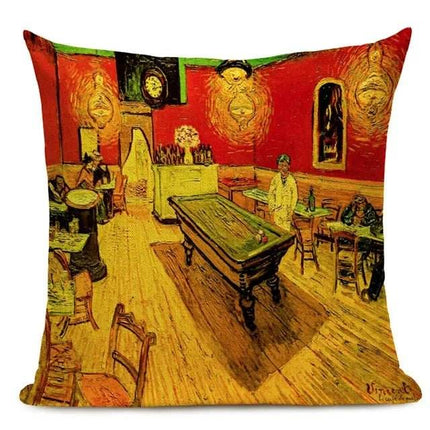 Van Gogh Oil Painting Art 45x45CM Throw Pillow - Throw Pillow - Starlight - Mad Fly Essentials