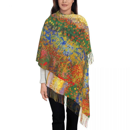 Van Gogh Tassel 3D Scarf Women Accessories - Women Accessories - PMRUN - Mad Fly Essentials