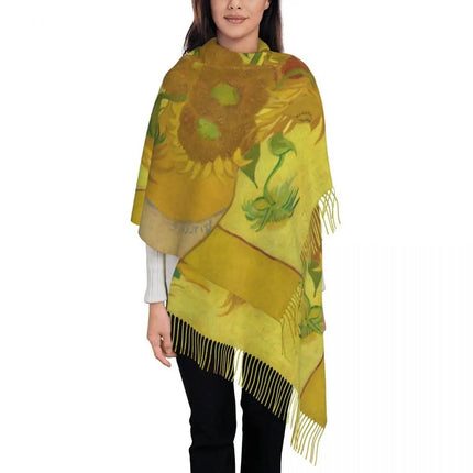 Van Gogh Tassel 3D Scarf Women Accessories - Women Accessories - PMRUN - Mad Fly Essentials