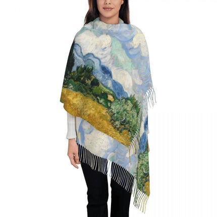 Van Gogh Tassel 3D Scarf Women Accessories - Women Accessories - PMRUN - Mad Fly Essentials