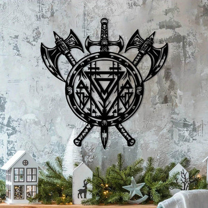 Viking - Inspired Metal Wall Decor - Wall Decor - Medieval Decor - Mad Fly Essentials