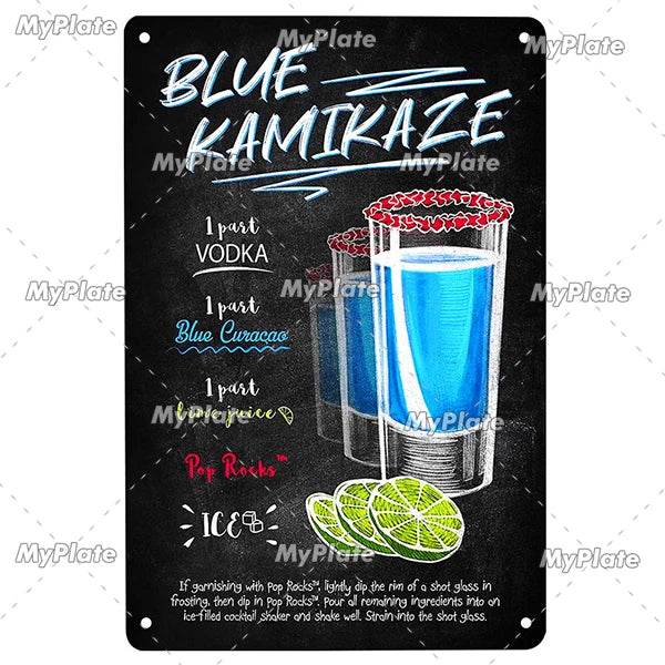 Vintage Cocktail Martini Shot Sign Decor - Sign Decor - Denim Meow - Mad Fly Essentials