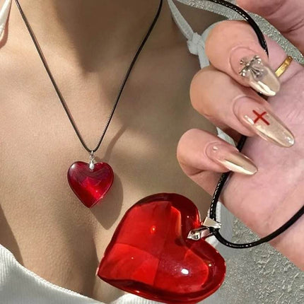 Vintage Crystal Heart Pendant Necklace - Mad Fly Essentials