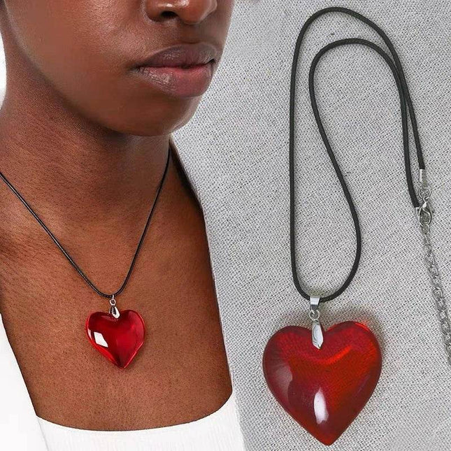 Vintage Crystal Heart Pendant Set Necklace - Necklace - CCBYX - Mad Fly Essentials