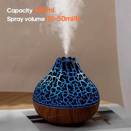 Volcano Wood Grain 300ml USB Desktop Humidifier Home Decor - Home Decor - LISM - Mad Fly Essentials