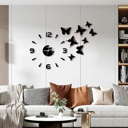 Wall Clock Butterfly Home Bedroom DIY Clock - Wall Clock - Preferred diy clock - Mad Fly Essentials