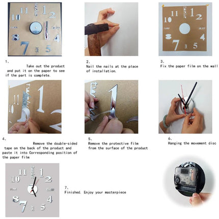 Wall Clock Luminous Modern Digital 3D - DIY Clock - Wall Clock - Home Deluxe - Mad Fly Essentials