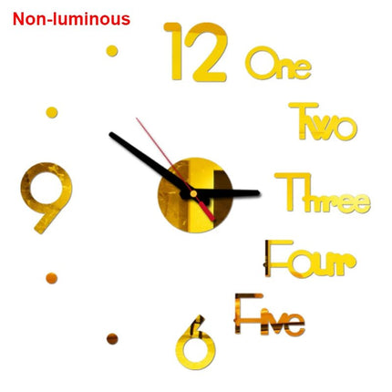 Wall Clock Luminous Modern Digital 3D - DIY Clock - Wall Clock - Home Deluxe - Mad Fly Essentials