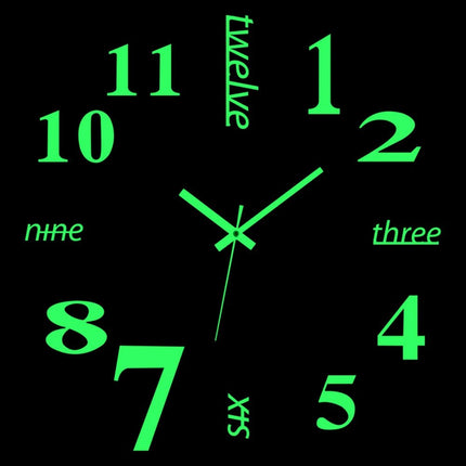 Wall Clock Luminous Modern Digital 3D - DIY Clock - Wall Clock - Home Deluxe - Mad Fly Essentials
