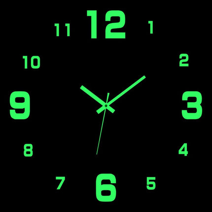 Wall Clock Luminous Modern Digital 3D - DIY Clock - Wall Clock - Home Deluxe - Mad Fly Essentials