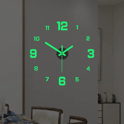 Wall Clock Luminous Modern Digital 3D - DIY Clock - Wall Clock - Home Deluxe - Mad Fly Essentials