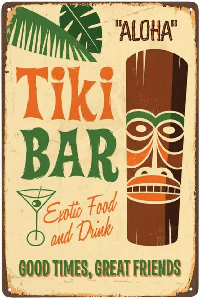 Wall Decor Aloha Tiki Party Beach Bar Vintage Sign Decor - Wall Decor - YQ-Decor - Mad Fly Essentials