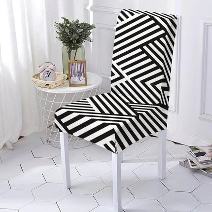 Washable Geometric Dining Room Chair Slipcover - Slipcover - LEVIVEI - Mad Fly Essentials