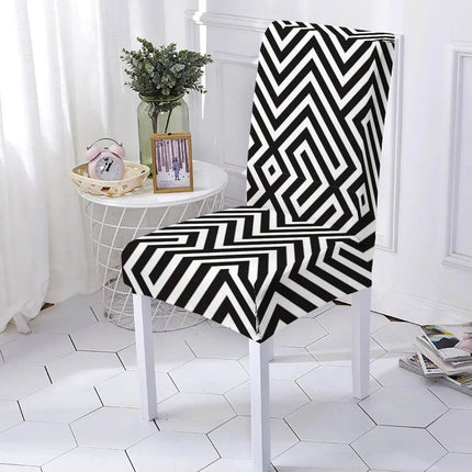 Washable Geometric Dining Room Chair Slipcover - Slipcover - LEVIVEI - Mad Fly Essentials
