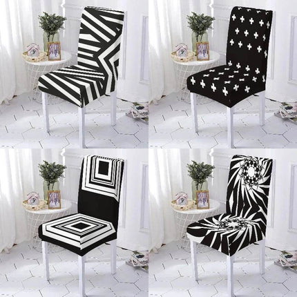 Washable Geometric Dining Room Chair Slipcover - Mad Fly Essentials