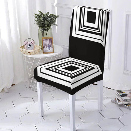 Washable Geometric Dining Room Chair Slipcover - Slipcover - LEVIVEI - Mad Fly Essentials