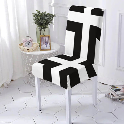 Washable Geometric Dining Room Chair Cover - Mad Fly Essentials