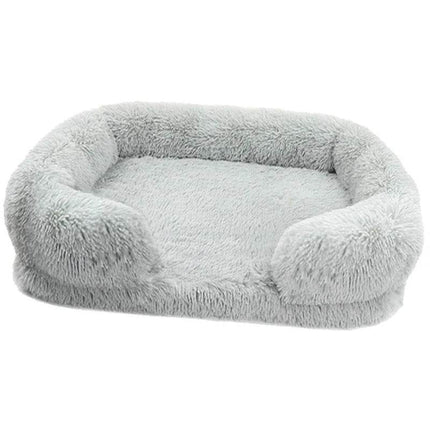 Washable Square Plush Cat Dog Bed Pet Essentials - Pet Essentials - PetBoss - Mad Fly Essentials